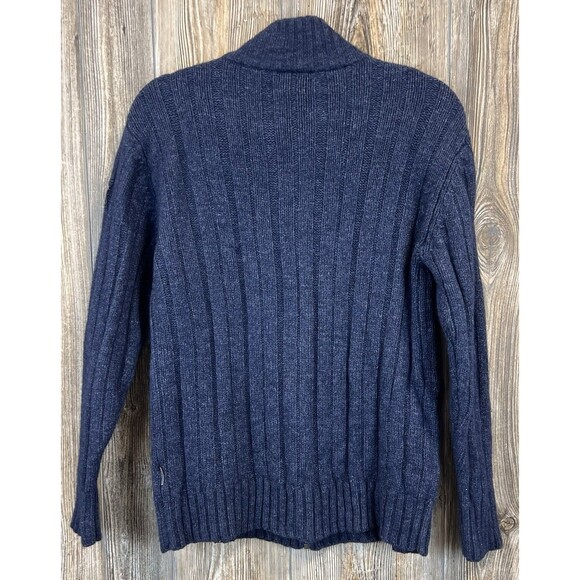 Merrell Sweater Men’s L Wool Blend Ribbed Full Zip Chunky Knit Cabincore Urban - Picture 4 of 14